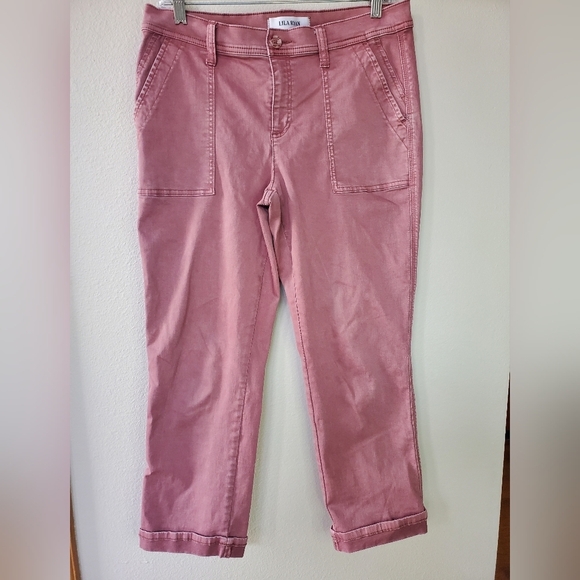 Lila Ryan Payton Chino Pants Mauve, Size 8 - Picture 1 of 5